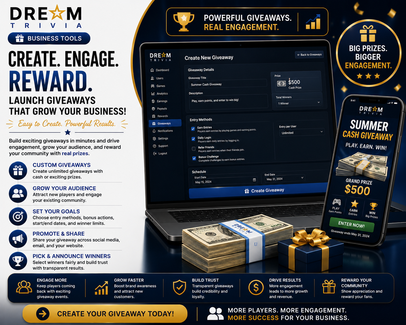 Create giveaway
