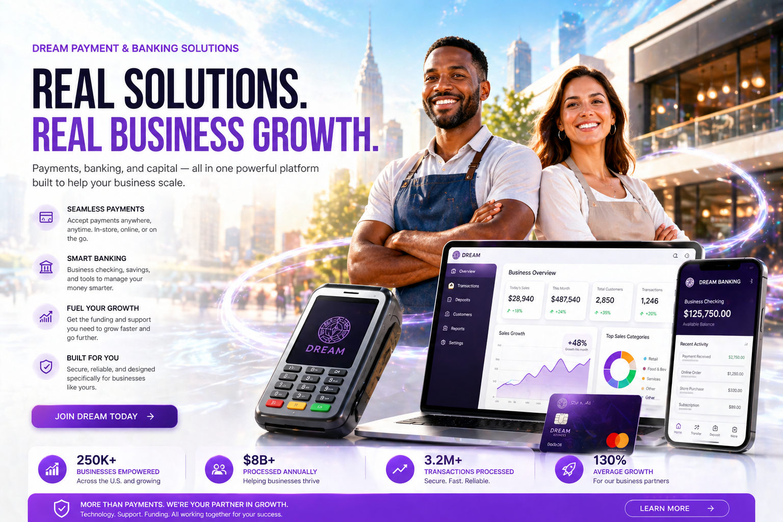 Processing and banking support