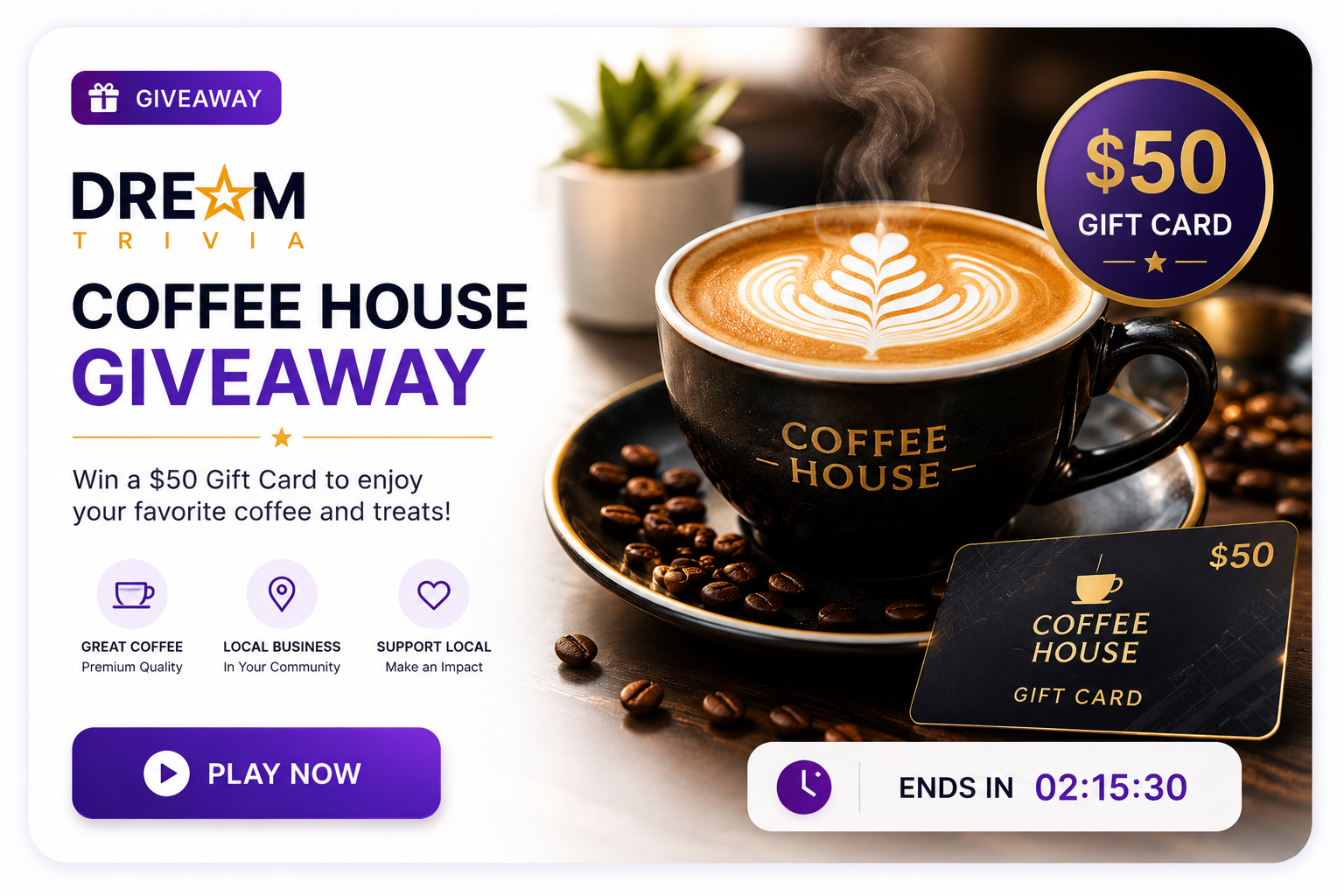 Coffee gift card giveaway